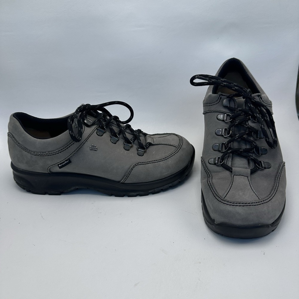 Finn Comfort Murnau Lace-Up Leather Hiking Shoes Size 5 UK 7 US Sympatex Gray